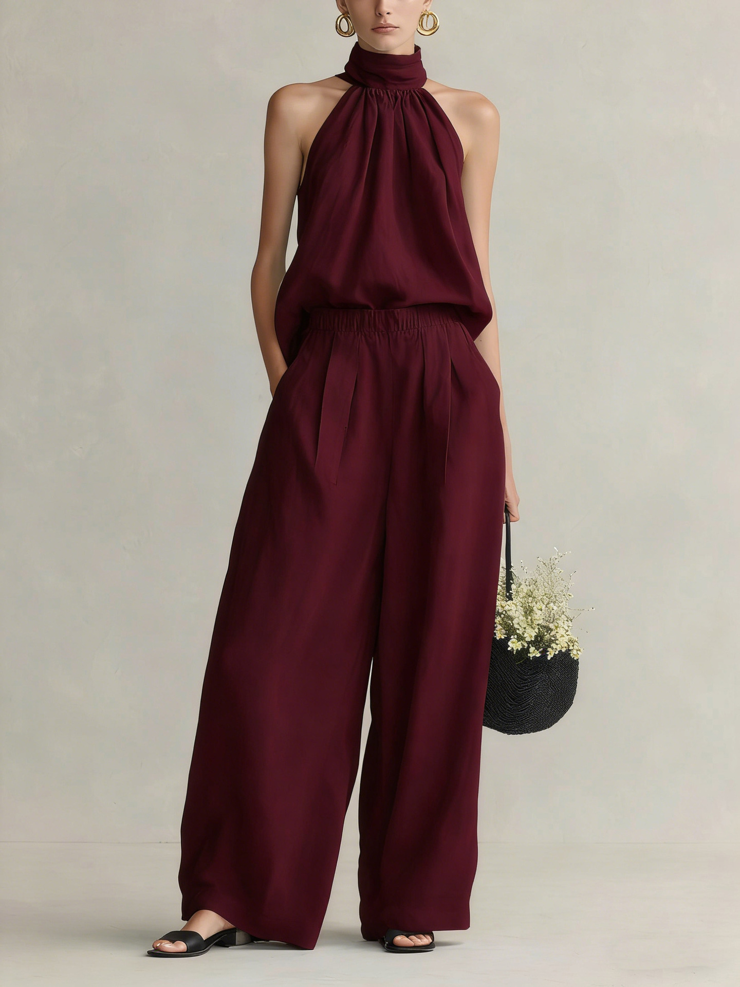 Linen Pant Wide - Damen Sommer 2026 Neuer Stil Ärmelloses