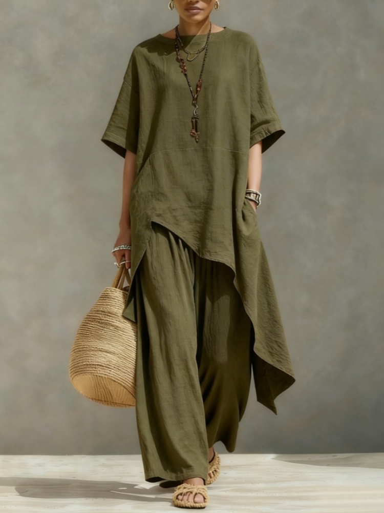 Damen Baumwoll-Leinen Hosenanz – Linen Pant Wide Bewertung und Preis