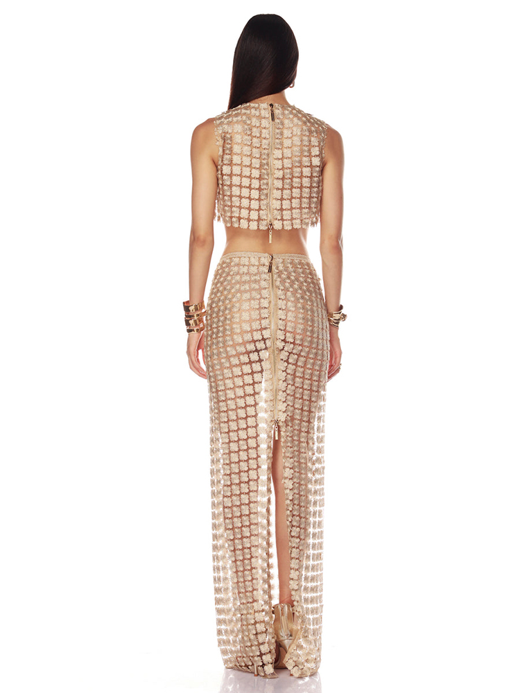 VC Stilvolles, beigefarbenes,  – Crop Top Crochet Bewertung und Preis