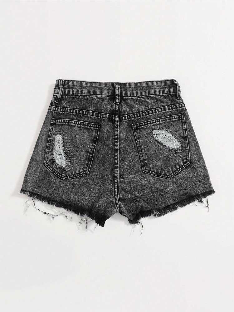 2026 Neue Vintage Washed Denim – Shorts Denim Frayed Bewertung und Preis