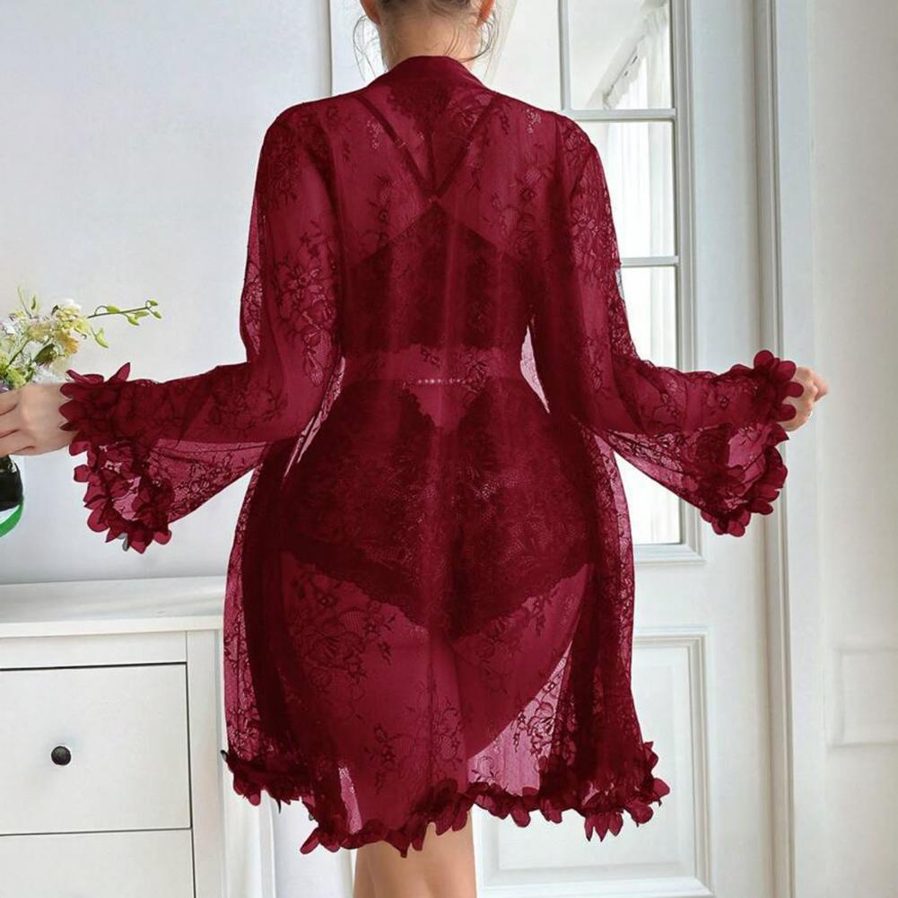 Sexy Nachtwäsche-Set mit flora – Kimono Sheer Floral Bewertung und Preis