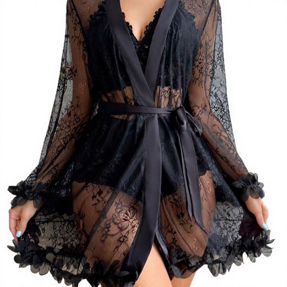 Sexy Nachtwäsche-Set mit flora – Kimono Sheer Floral Bewertung und Preis