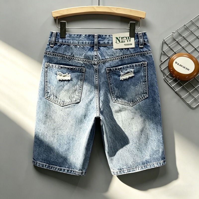 Herren-Jeansshorts im koreanis – Shorts Denim Frayed Bewertung und Preis