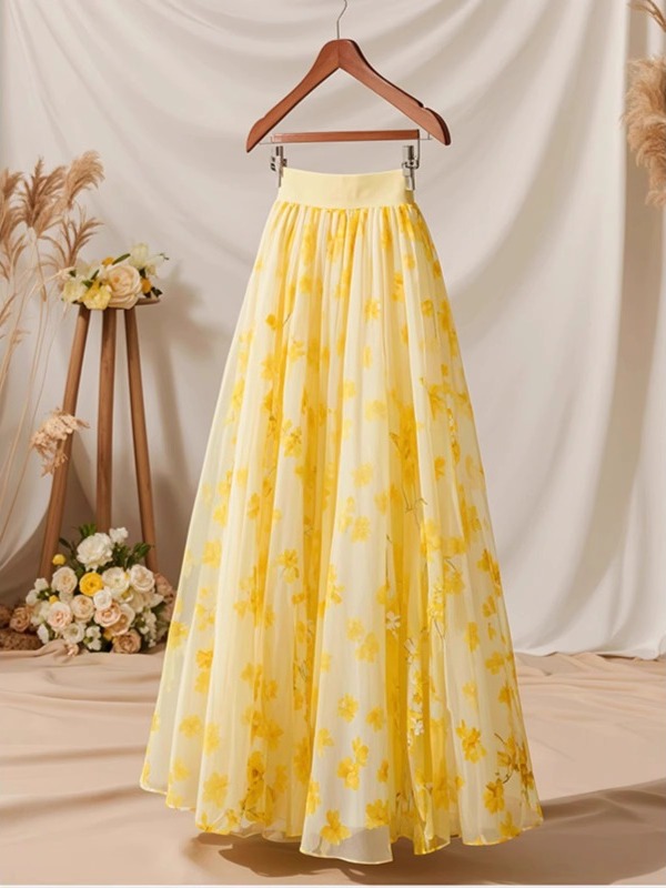 Sommer 2026 Hochgeschnittener  – Midi Skirt Floral Bewertung und Preis
