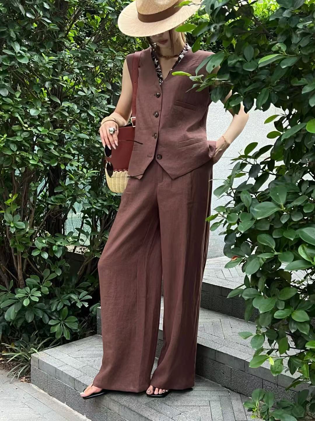 Opa Qians legeres zweiteiliges – Linen Pant Wide Bewertung und Preis