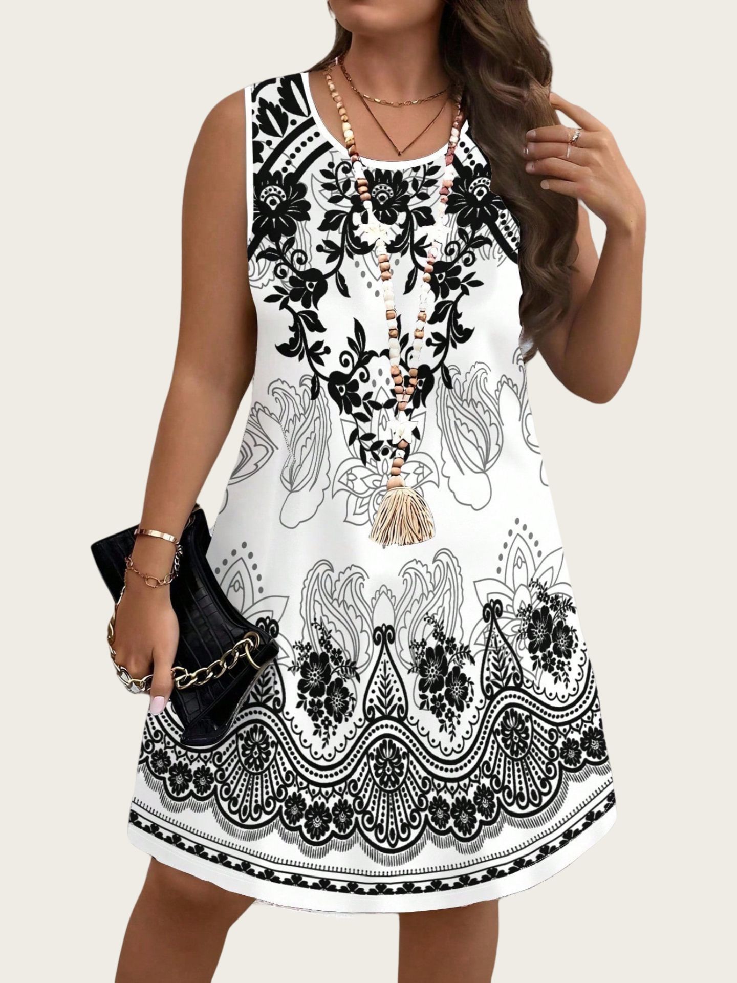Ethnischer Stil Vintage-Kleide – Romper Floral Print Bewertung und Preis