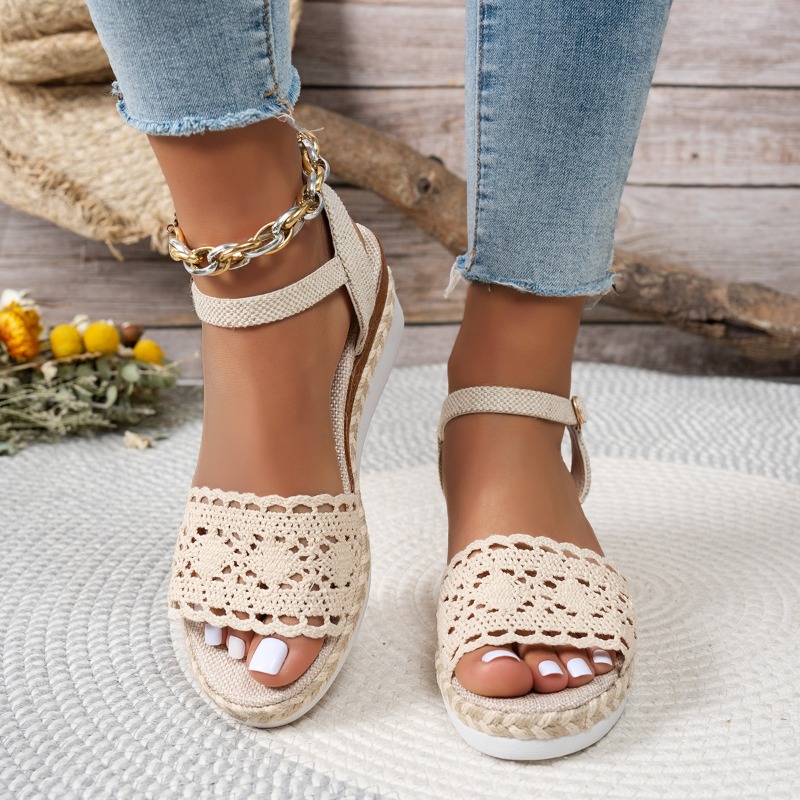 Damen-Sandalen mit Spitze und  – Wedge Espadrille Women Bewertung und Preis