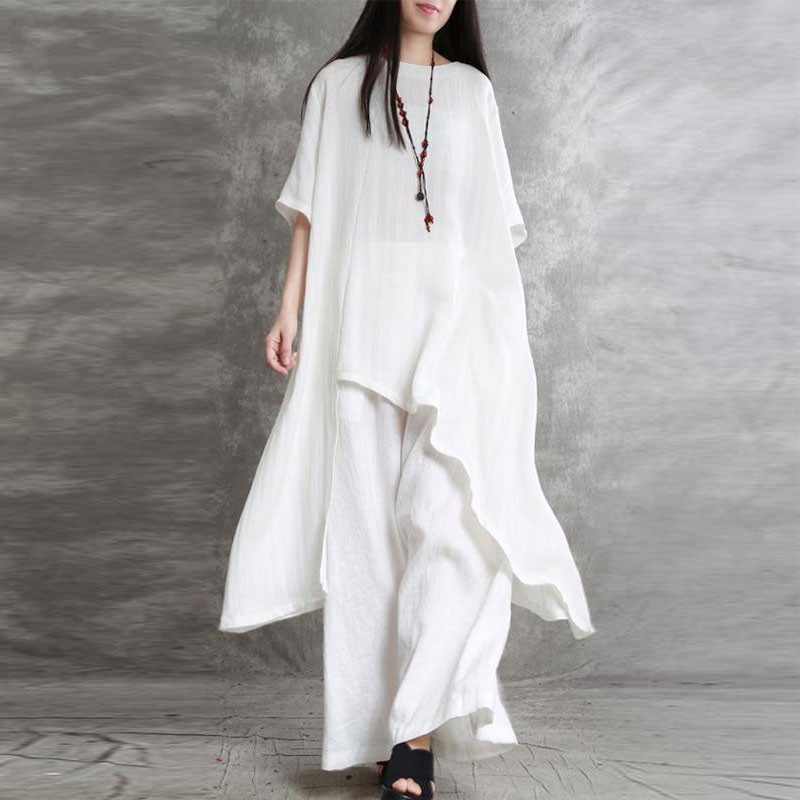 Damen Baumwolle Leinen 2-teili – Linen Pant Wide Bewertung und Preis