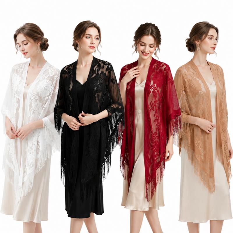 Blumiger Spitzen-Schal für Dam – Kimono Sheer Floral Bewertung und Preis