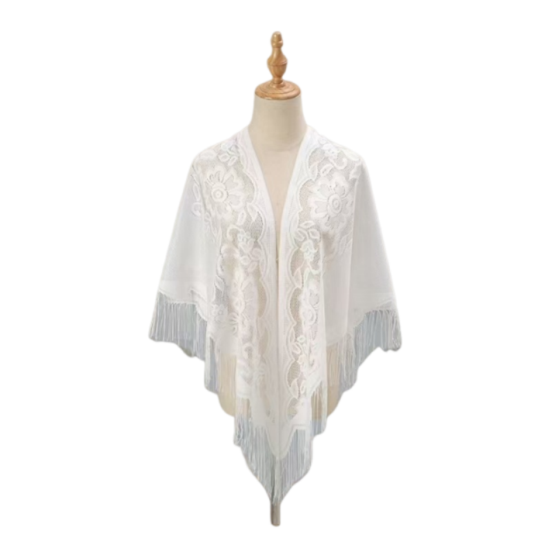Blumiger Spitzen-Schal für Dam – Kimono Sheer Floral Bewertung und Preis
