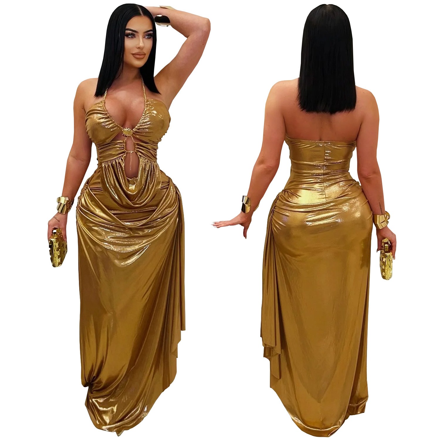 Hochzeitsgast-Kleid Abendkleid – Maxi Dress Halter Bewertung und Preis