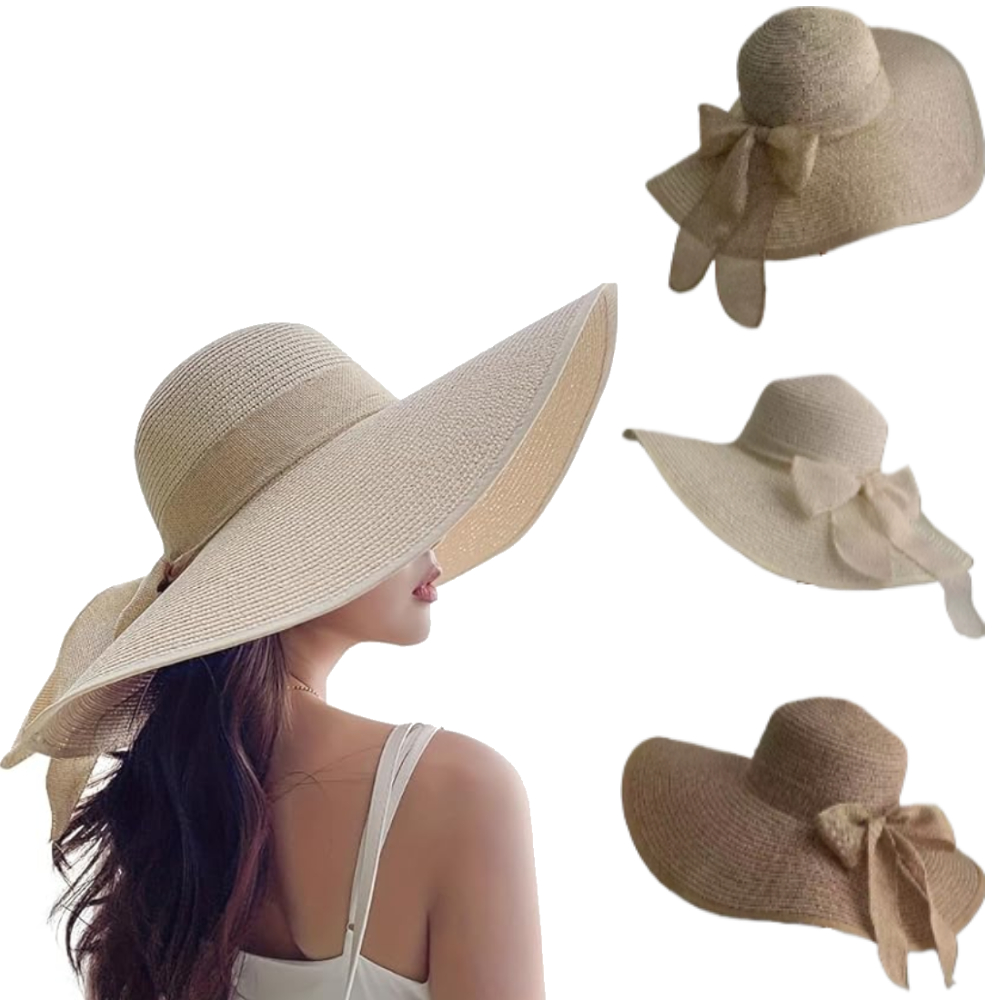 Damen Sommer Strohhut mit Brei – Hat Floppy Wide Bewertung und Preis