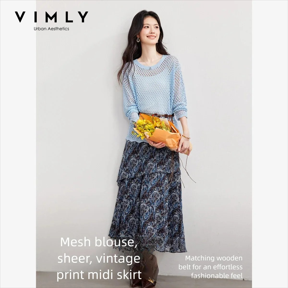 VIMLY Damen Zweiteiler 2026 He – Midi Skirt Floral Bewertung und Preis
