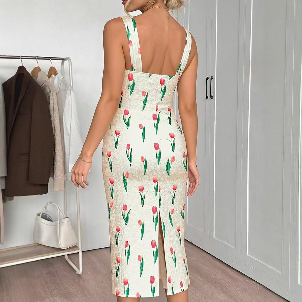 Modisches Blumenprint-Crop-Kle – Midi Skirt Floral Bewertung und Preis