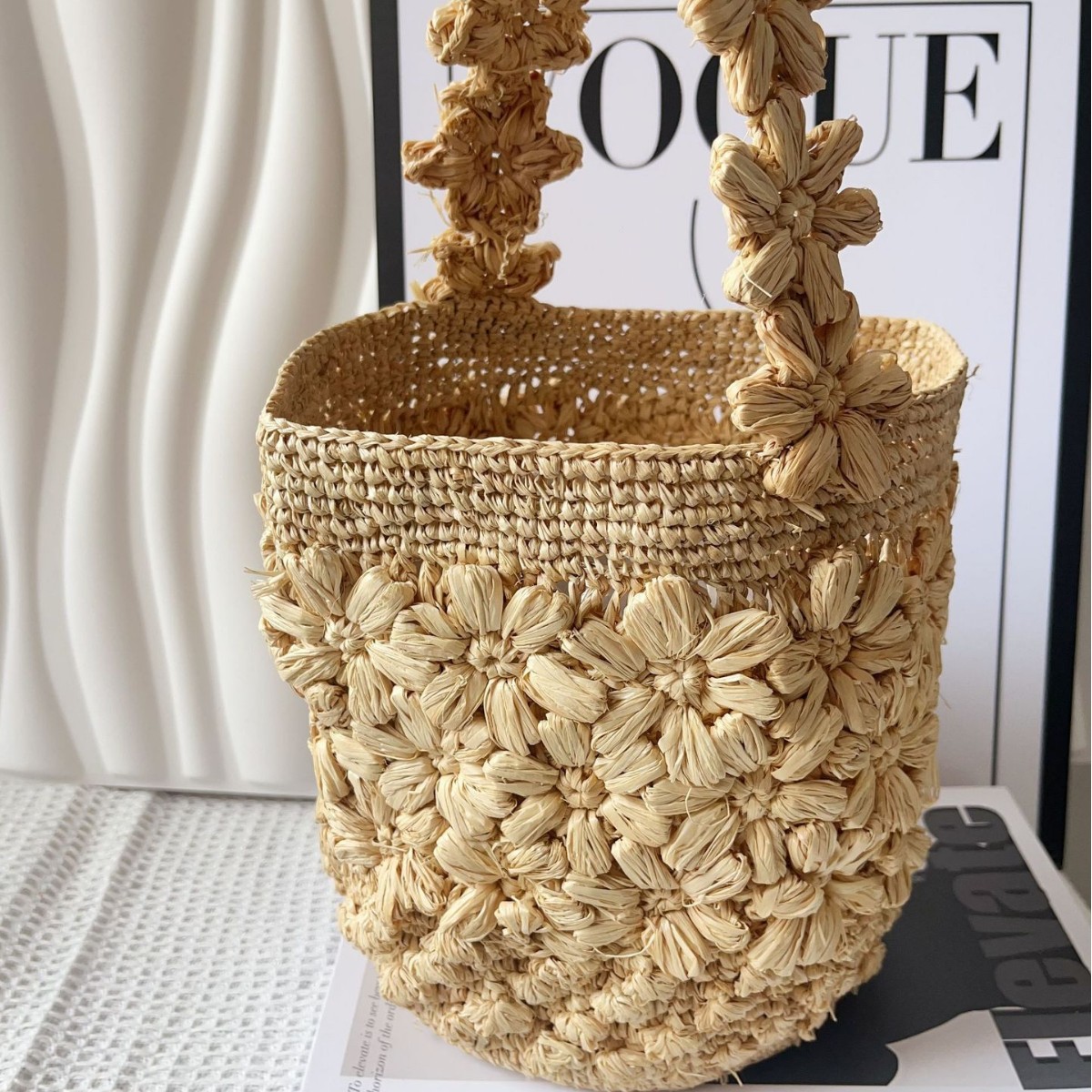 Damen Sommer Raffia Gewebte Bu – Crochet Bag Raffia Bewertung und Preis